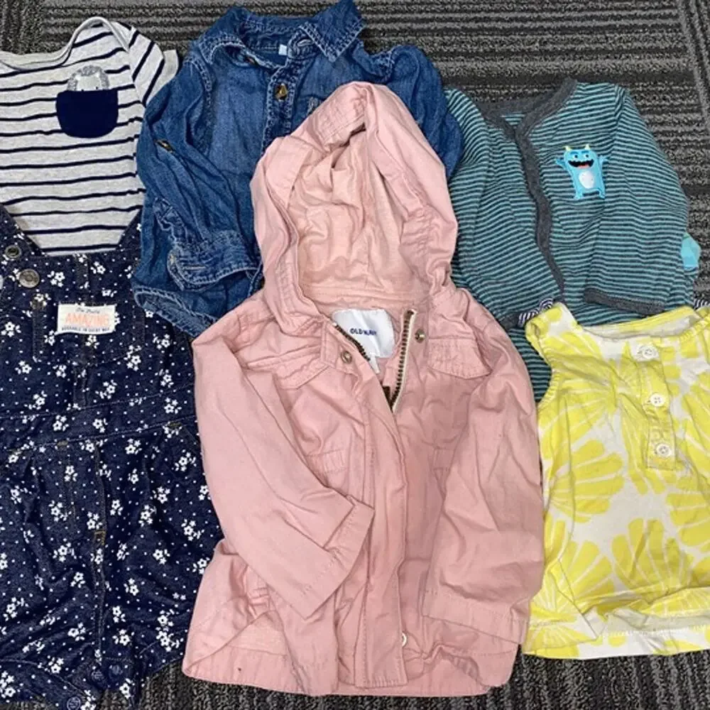 6 Piece Baby Clothing Bundle 9 Months Old Navy Carter’s Jacket Overalls Pajamas